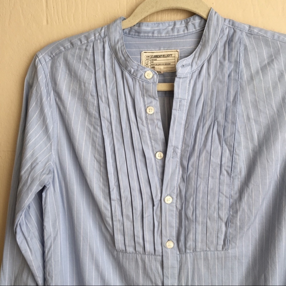 Current/Elliott Emily Striped Button Down Shirt - image 3